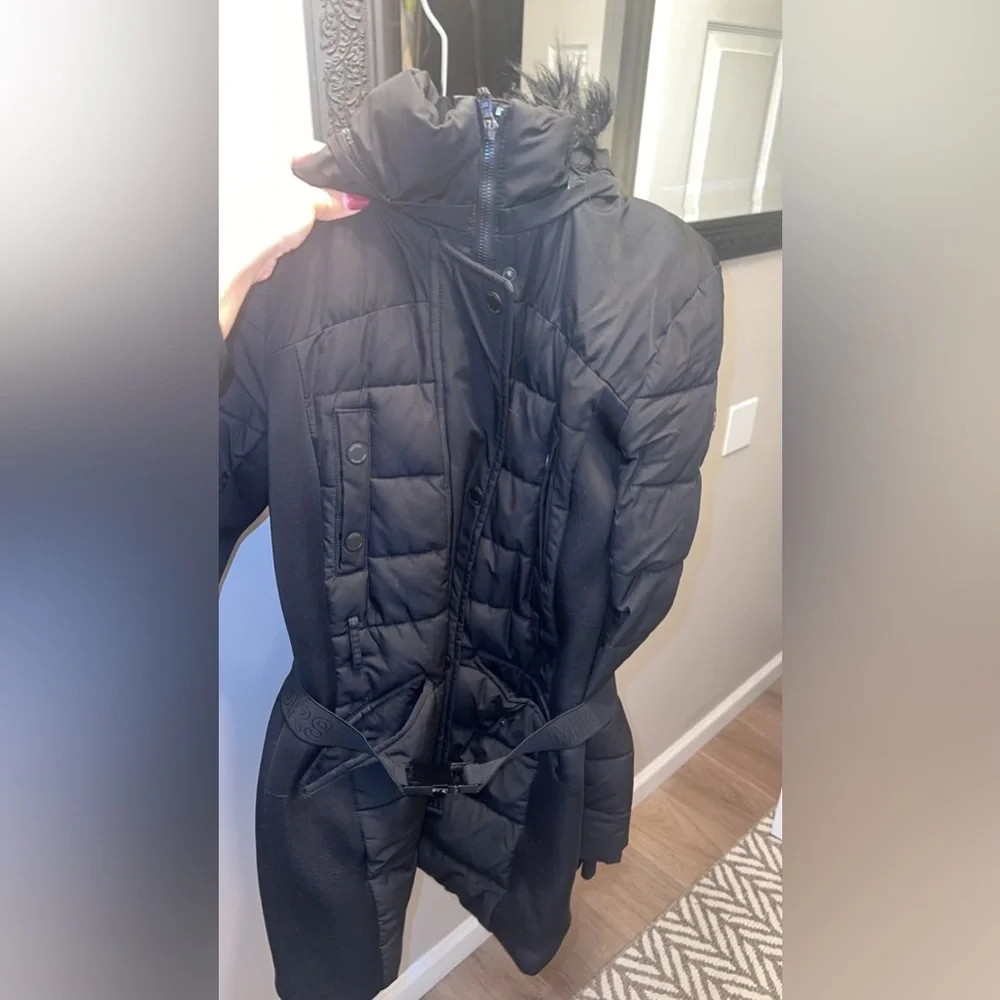 Michael Kors Black Winter Jacket with a Fur Hood - Picture 1 of 6